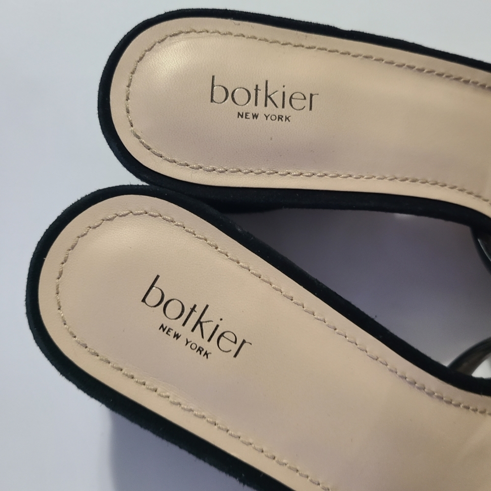 Botkier Black‎ Women's Slide Sandals 7.5 Classy Yani Suede Heels - Picture 3 of 10